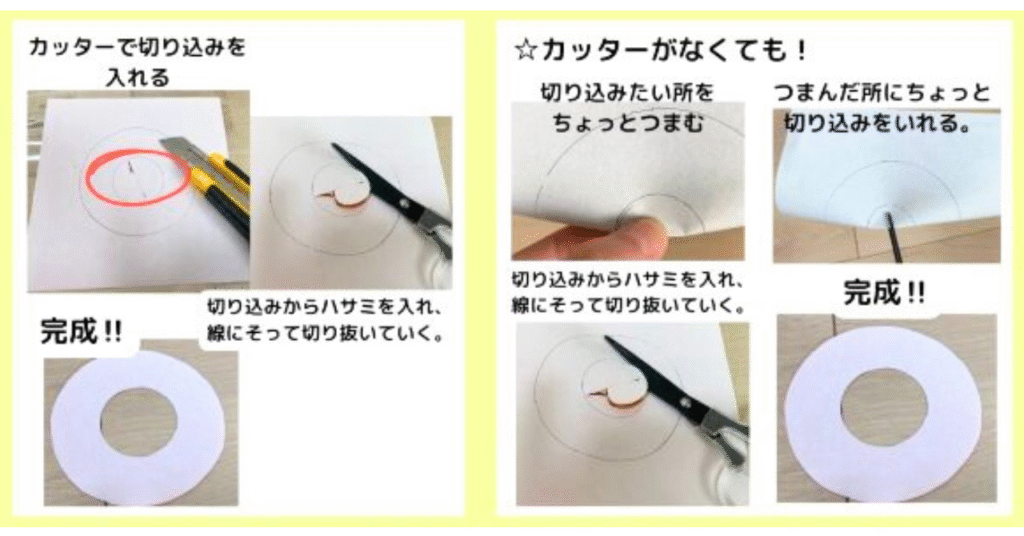 形をくり抜く方法
