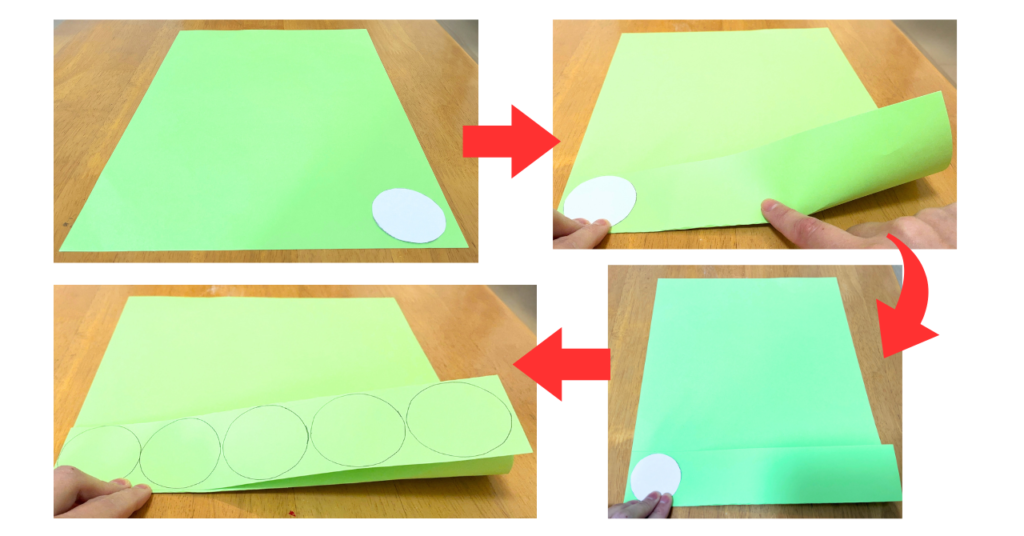 その①：画用紙を「ジャバラ折り」にする方法