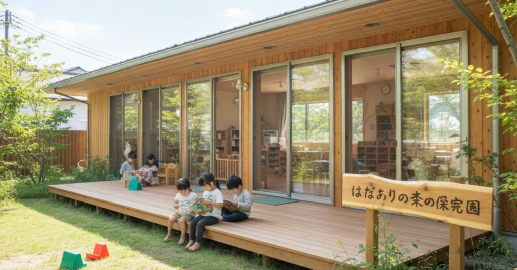 【サンプル】❝保育園っぽくない❞ ゆったり雰囲気抜群の東京都「ひだまりの森保育園」