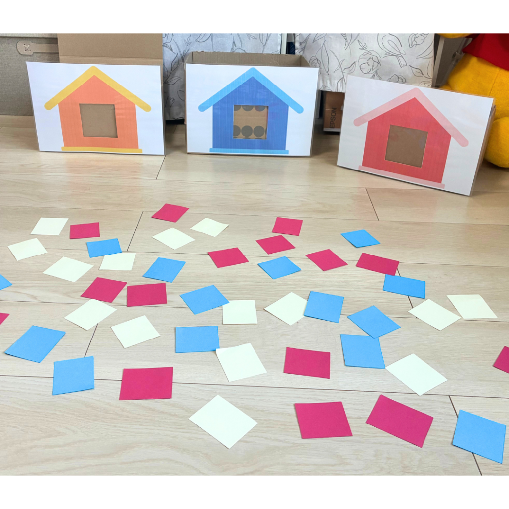 「みんなで一緒に！色仕分け遊び」